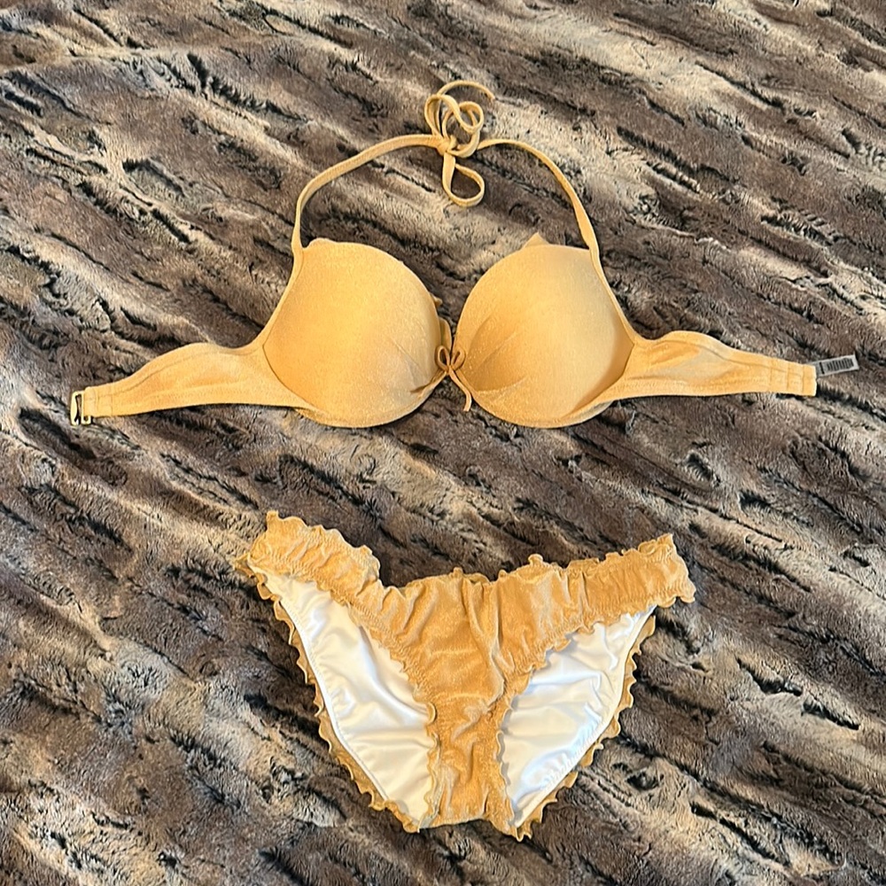 Brand new Victoria’s Secret Gold Bikini